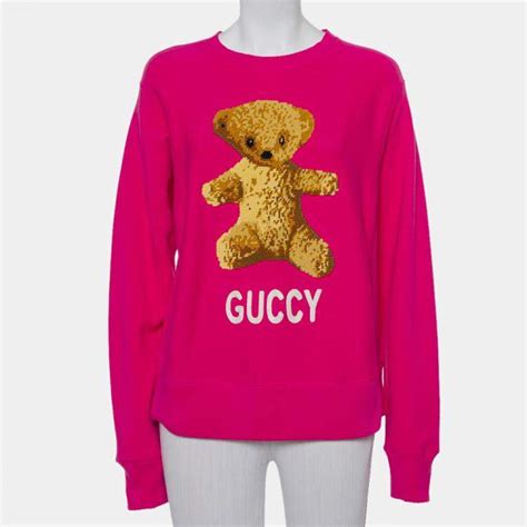 gucci teddy bear pink|Women's Designer Luxury Sweatshirts .